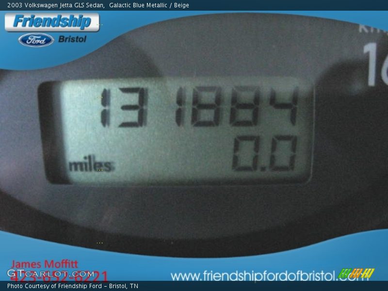 Galactic Blue Metallic / Beige 2003 Volkswagen Jetta GLS Sedan