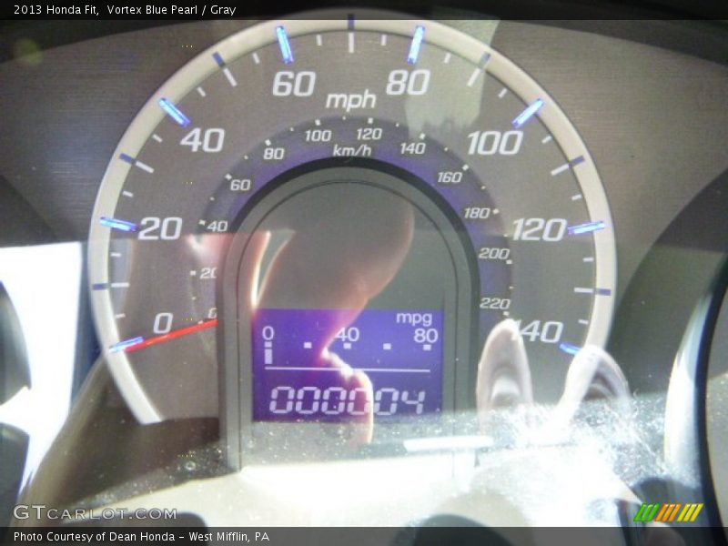 Vortex Blue Pearl / Gray 2013 Honda Fit