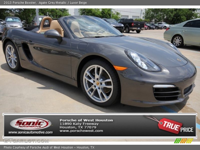 Agate Grey Metallic / Luxor Beige 2013 Porsche Boxster