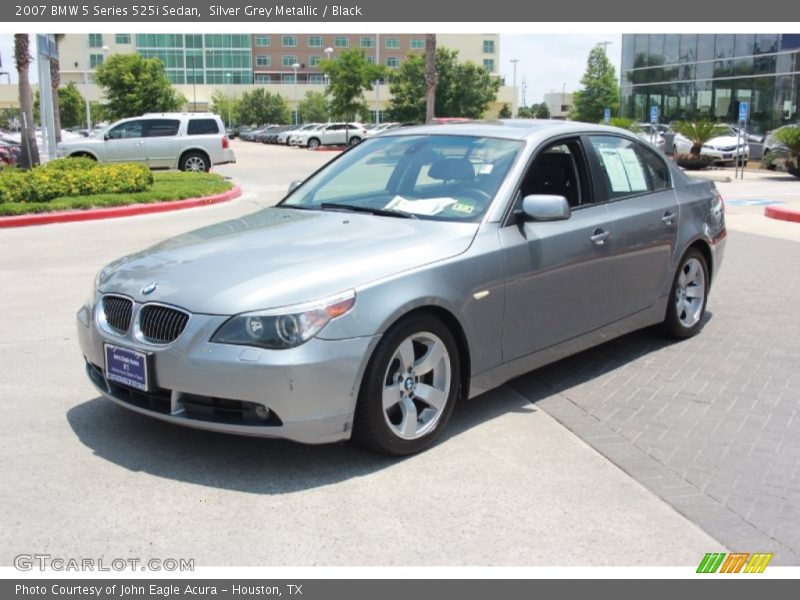 Silver Grey Metallic / Black 2007 BMW 5 Series 525i Sedan