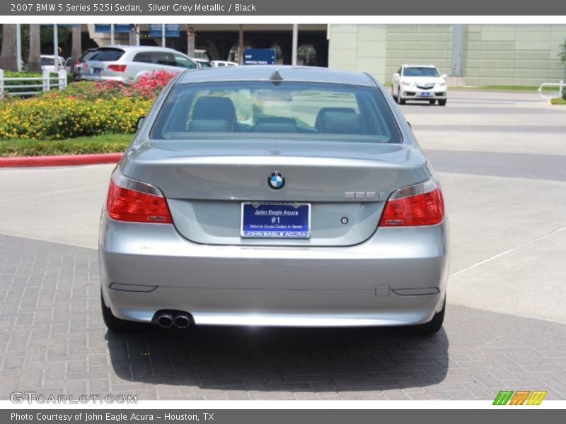 Silver Grey Metallic / Black 2007 BMW 5 Series 525i Sedan