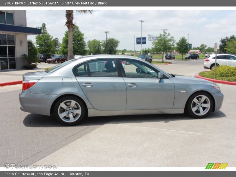 Silver Grey Metallic / Black 2007 BMW 5 Series 525i Sedan