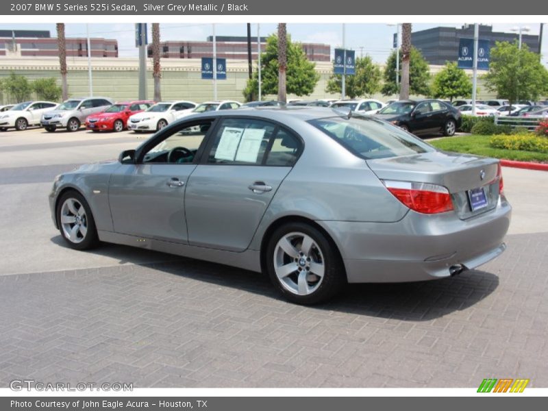 Silver Grey Metallic / Black 2007 BMW 5 Series 525i Sedan