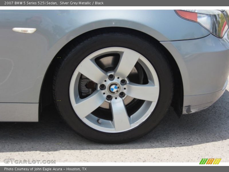 Silver Grey Metallic / Black 2007 BMW 5 Series 525i Sedan