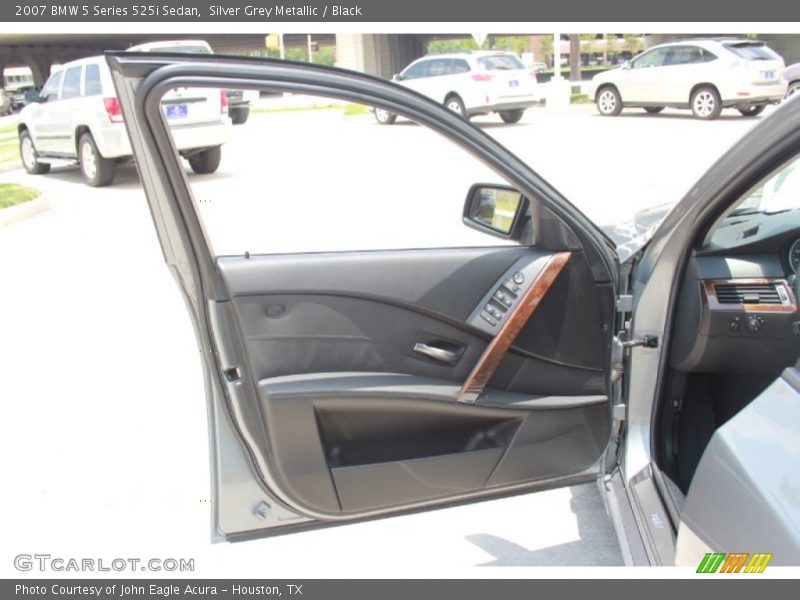 Silver Grey Metallic / Black 2007 BMW 5 Series 525i Sedan