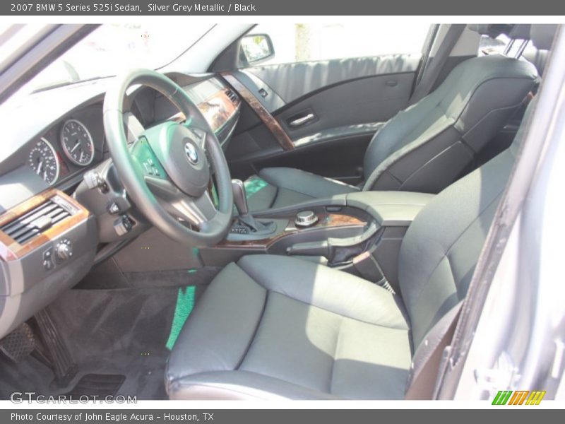 Silver Grey Metallic / Black 2007 BMW 5 Series 525i Sedan
