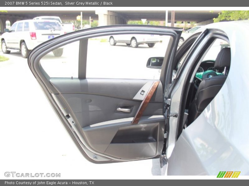 Silver Grey Metallic / Black 2007 BMW 5 Series 525i Sedan