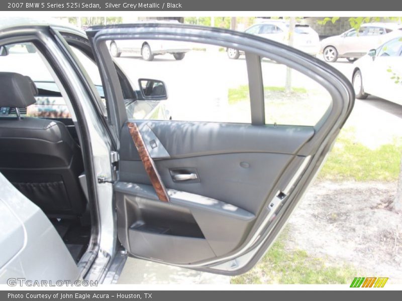 Silver Grey Metallic / Black 2007 BMW 5 Series 525i Sedan