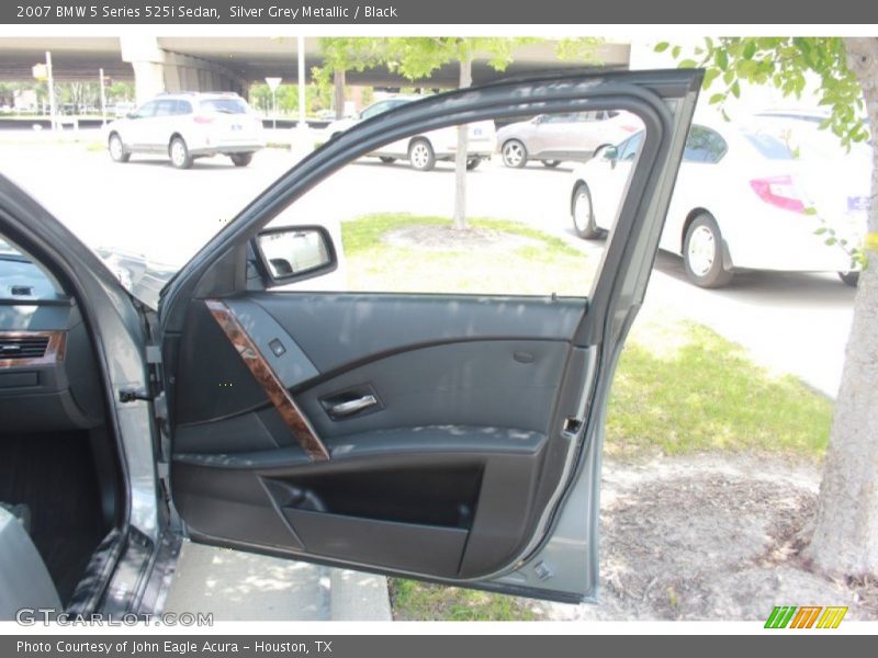 Silver Grey Metallic / Black 2007 BMW 5 Series 525i Sedan