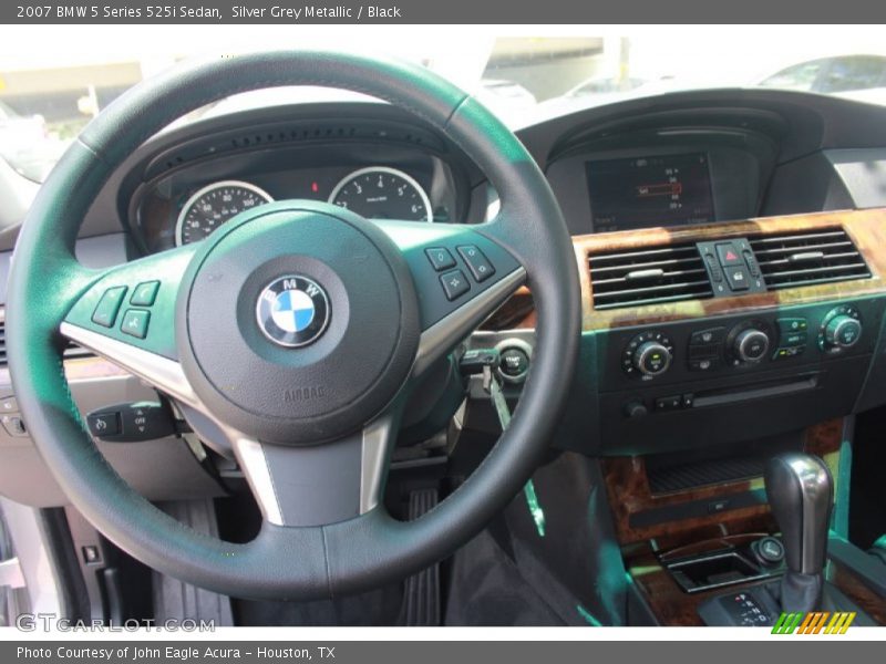 Silver Grey Metallic / Black 2007 BMW 5 Series 525i Sedan