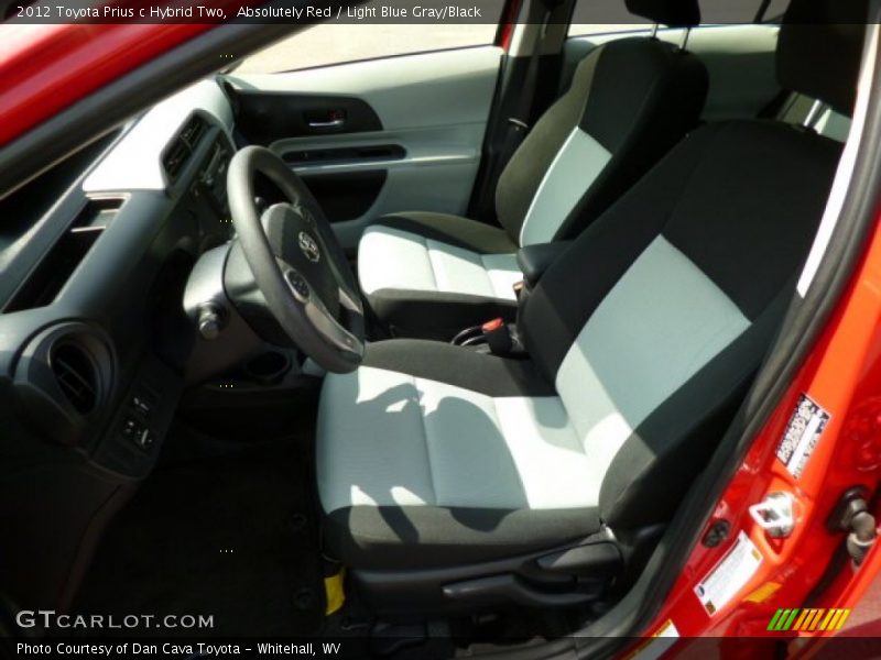 Absolutely Red / Light Blue Gray/Black 2012 Toyota Prius c Hybrid Two