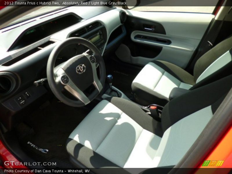 Absolutely Red / Light Blue Gray/Black 2012 Toyota Prius c Hybrid Two