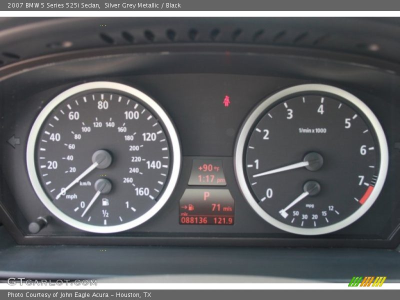 Silver Grey Metallic / Black 2007 BMW 5 Series 525i Sedan