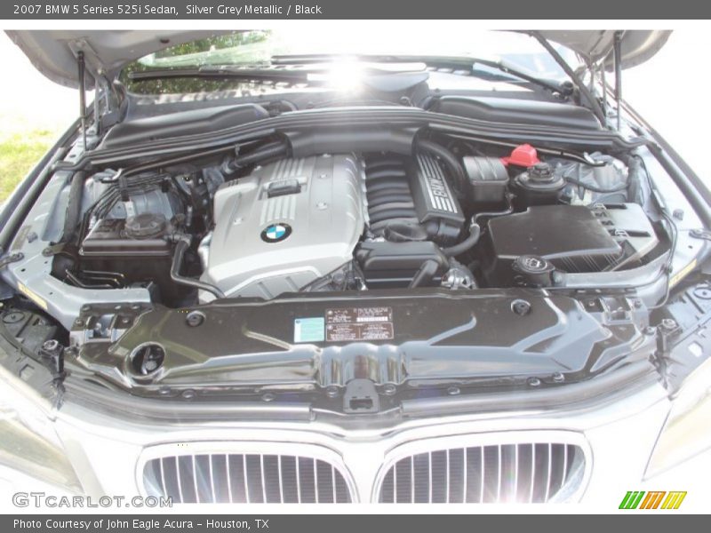 Silver Grey Metallic / Black 2007 BMW 5 Series 525i Sedan