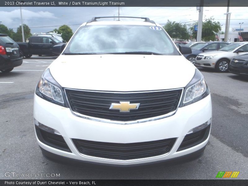 White / Dark Titanium/Light Titanium 2013 Chevrolet Traverse LS
