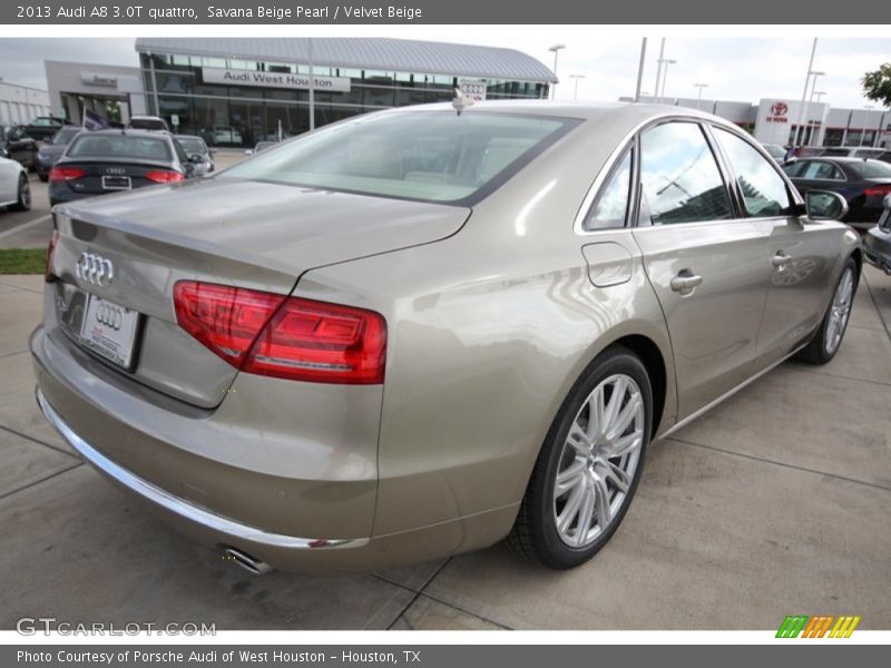 Savana Beige Pearl / Velvet Beige 2013 Audi A8 3.0T quattro