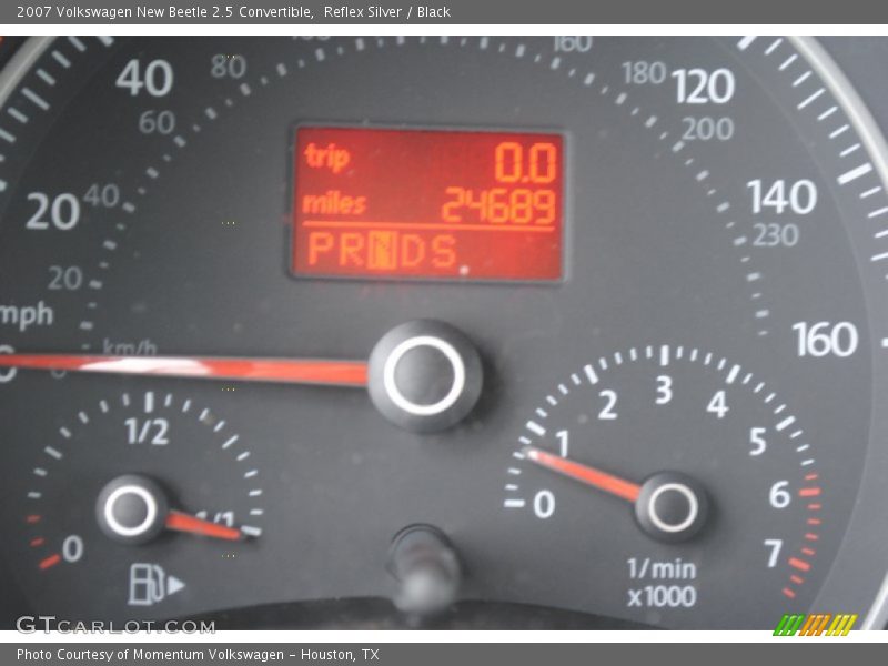 Reflex Silver / Black 2007 Volkswagen New Beetle 2.5 Convertible