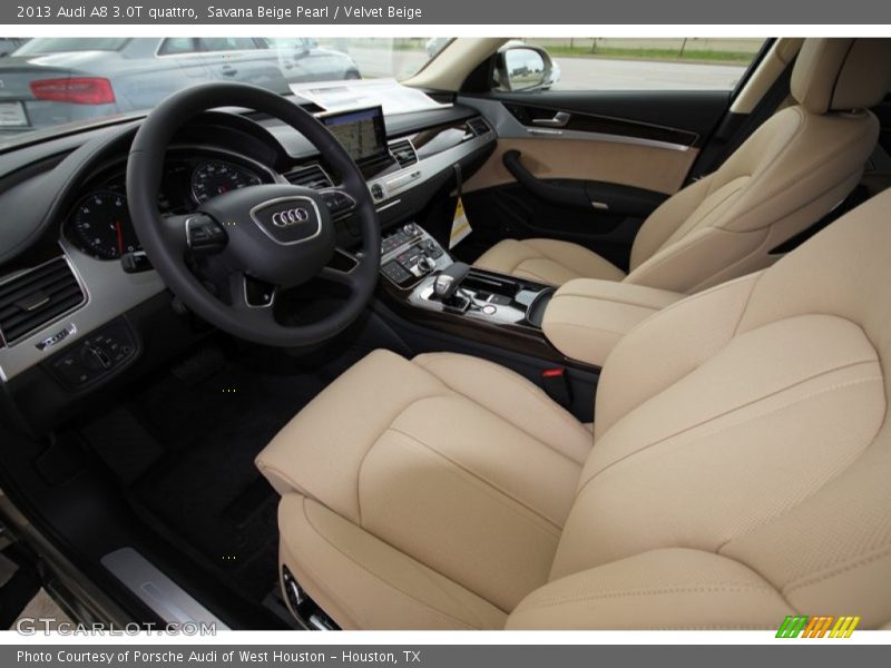 Velvet Beige Interior - 2013 A8 3.0T quattro 