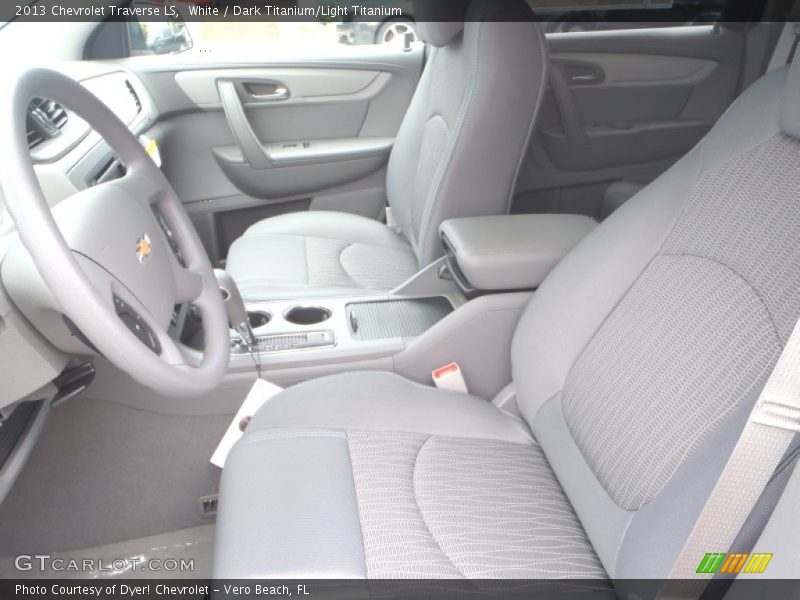 White / Dark Titanium/Light Titanium 2013 Chevrolet Traverse LS