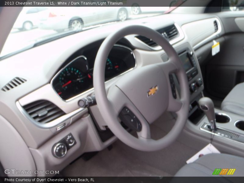 White / Dark Titanium/Light Titanium 2013 Chevrolet Traverse LS