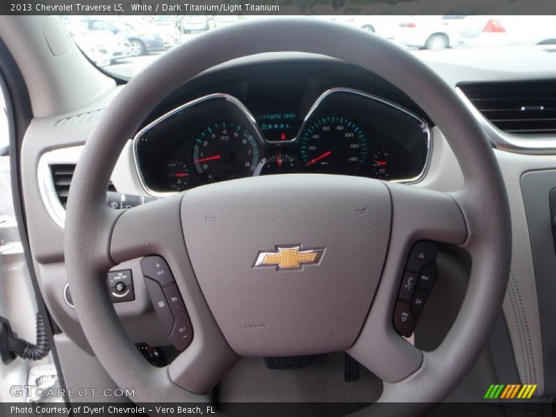 White / Dark Titanium/Light Titanium 2013 Chevrolet Traverse LS