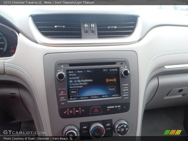 White / Dark Titanium/Light Titanium 2013 Chevrolet Traverse LS