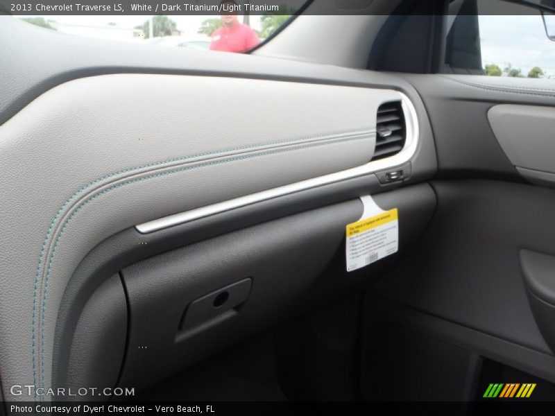 White / Dark Titanium/Light Titanium 2013 Chevrolet Traverse LS