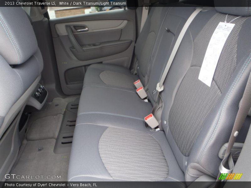 White / Dark Titanium/Light Titanium 2013 Chevrolet Traverse LS