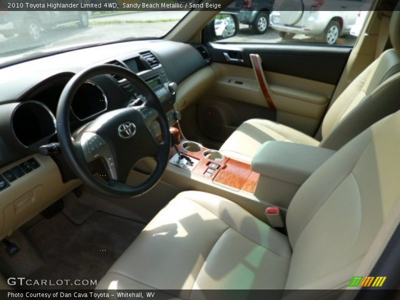 Sandy Beach Metallic / Sand Beige 2010 Toyota Highlander Limited 4WD