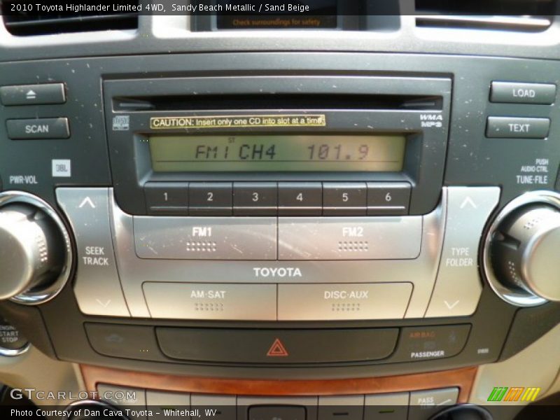 Sandy Beach Metallic / Sand Beige 2010 Toyota Highlander Limited 4WD