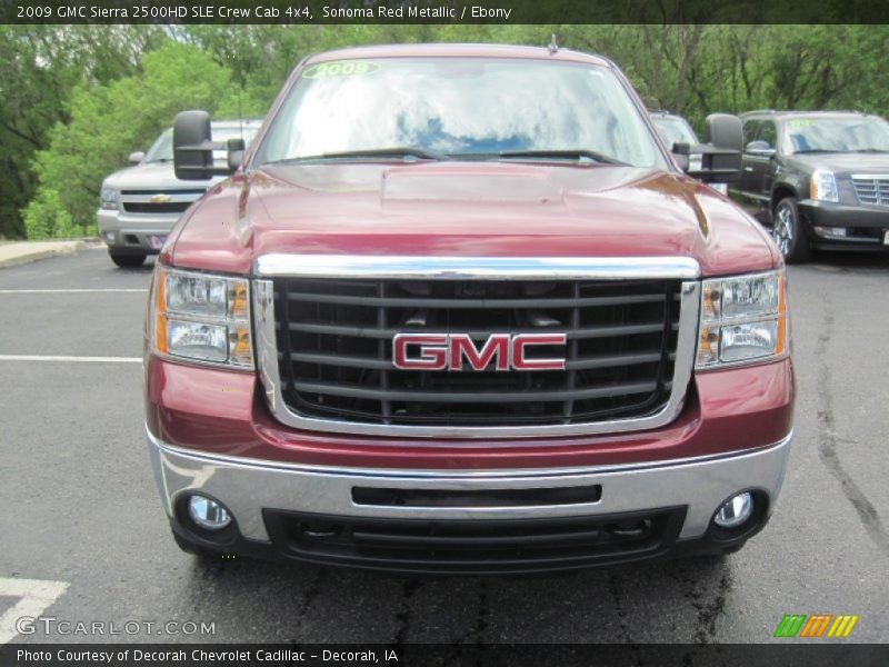 Sonoma Red Metallic / Ebony 2009 GMC Sierra 2500HD SLE Crew Cab 4x4