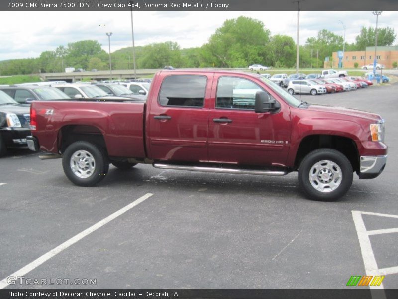 Sonoma Red Metallic / Ebony 2009 GMC Sierra 2500HD SLE Crew Cab 4x4