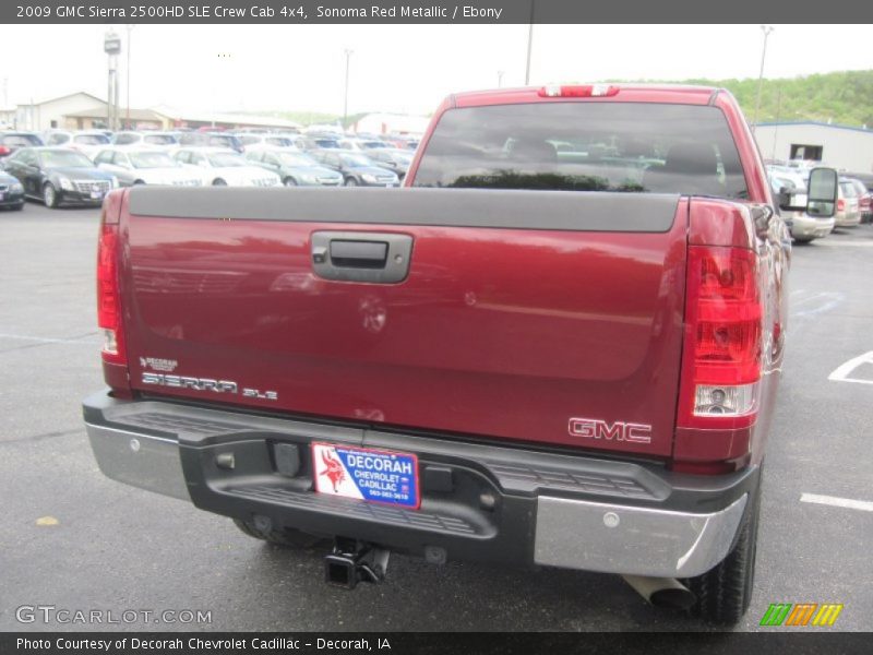 Sonoma Red Metallic / Ebony 2009 GMC Sierra 2500HD SLE Crew Cab 4x4