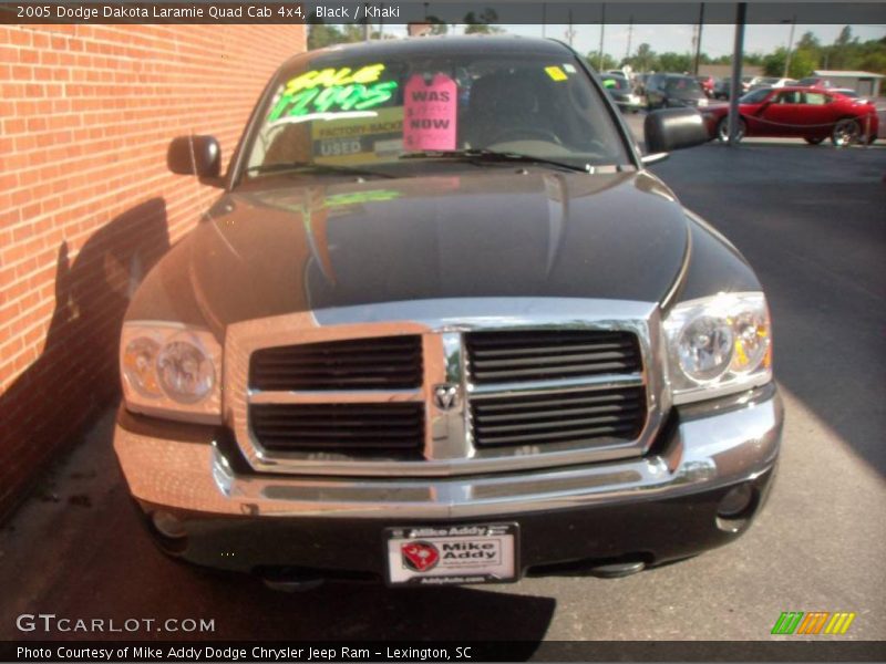 Black / Khaki 2005 Dodge Dakota Laramie Quad Cab 4x4