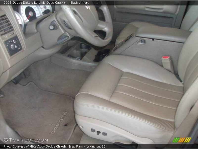 Black / Khaki 2005 Dodge Dakota Laramie Quad Cab 4x4