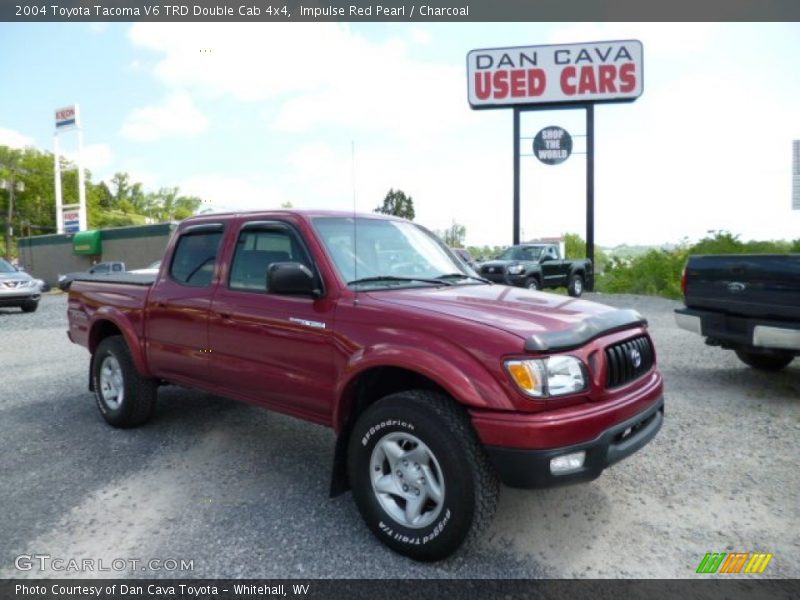 Impulse Red Pearl / Charcoal 2004 Toyota Tacoma V6 TRD Double Cab 4x4