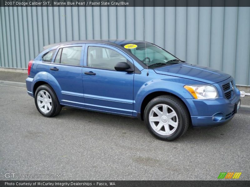 Marine Blue Pearl / Pastel Slate Gray/Blue 2007 Dodge Caliber SXT