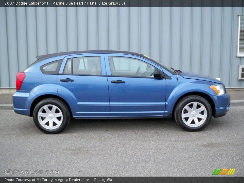Marine Blue Pearl / Pastel Slate Gray/Blue 2007 Dodge Caliber SXT
