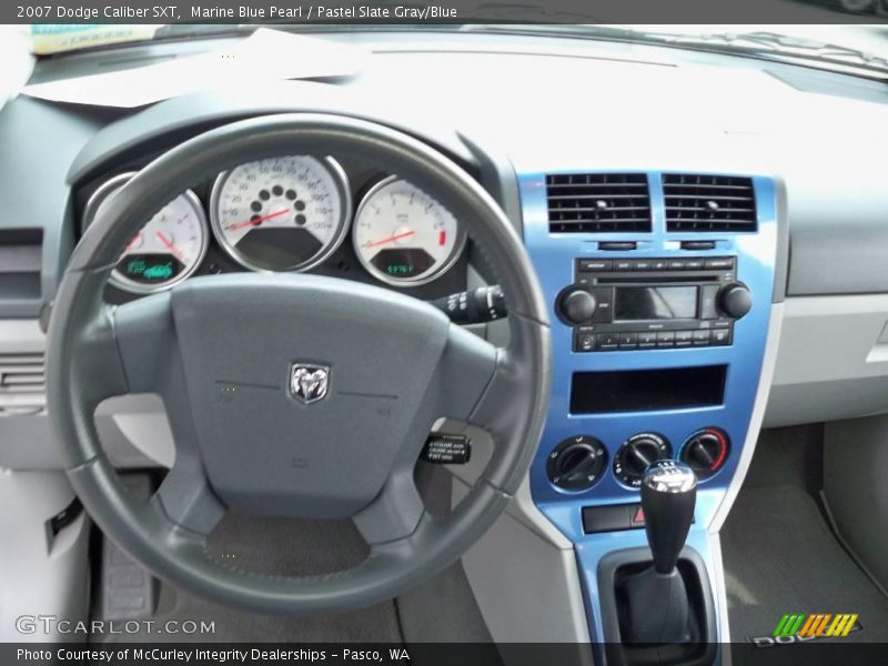 Marine Blue Pearl / Pastel Slate Gray/Blue 2007 Dodge Caliber SXT