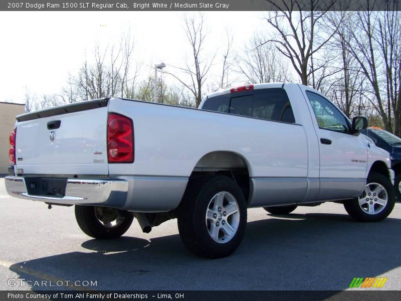 Bright White / Medium Slate Gray 2007 Dodge Ram 1500 SLT Regular Cab