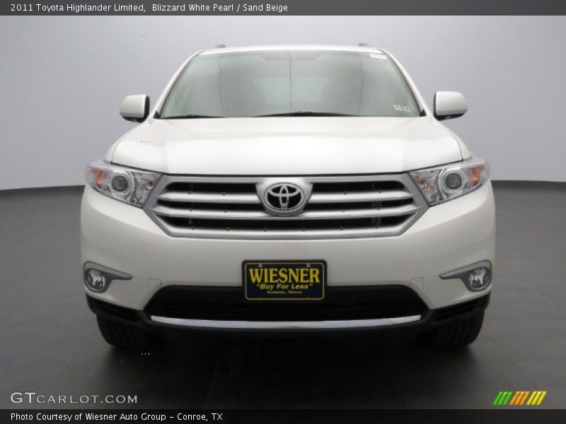 Blizzard White Pearl / Sand Beige 2011 Toyota Highlander Limited