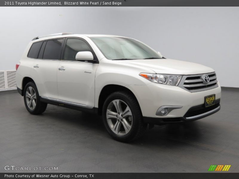 Blizzard White Pearl / Sand Beige 2011 Toyota Highlander Limited