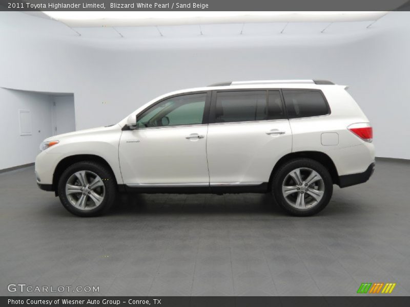 Blizzard White Pearl / Sand Beige 2011 Toyota Highlander Limited