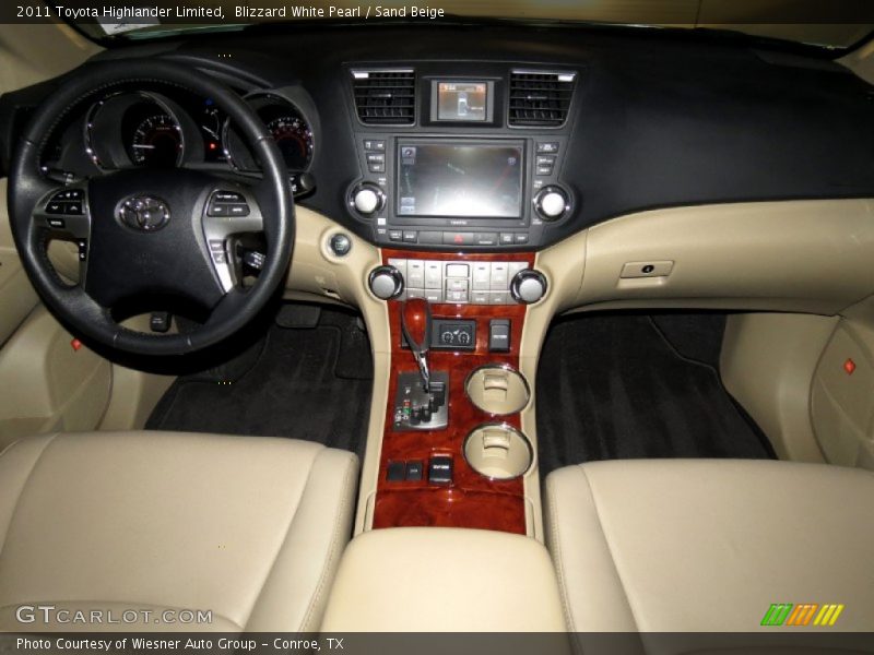 Blizzard White Pearl / Sand Beige 2011 Toyota Highlander Limited