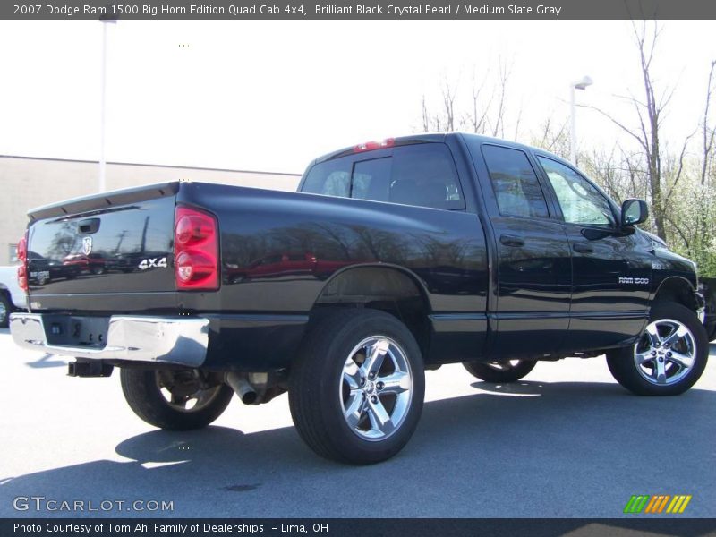 Brilliant Black Crystal Pearl / Medium Slate Gray 2007 Dodge Ram 1500 Big Horn Edition Quad Cab 4x4