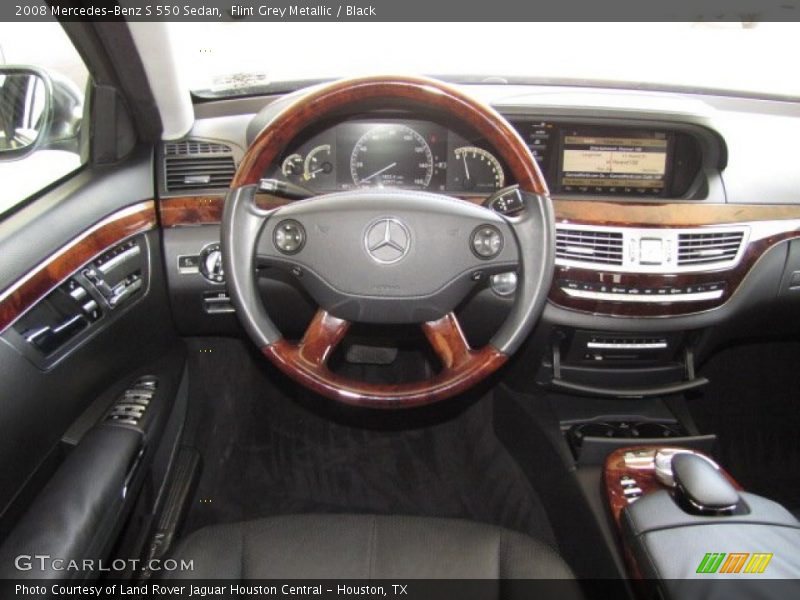 Flint Grey Metallic / Black 2008 Mercedes-Benz S 550 Sedan