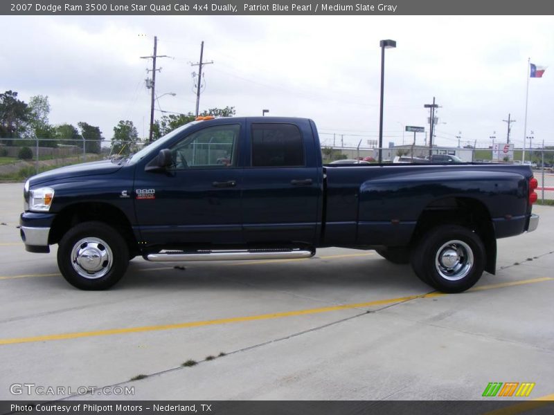 Patriot Blue Pearl / Medium Slate Gray 2007 Dodge Ram 3500 Lone Star Quad Cab 4x4 Dually