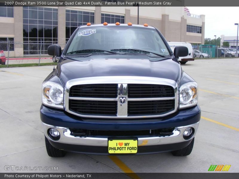Patriot Blue Pearl / Medium Slate Gray 2007 Dodge Ram 3500 Lone Star Quad Cab 4x4 Dually