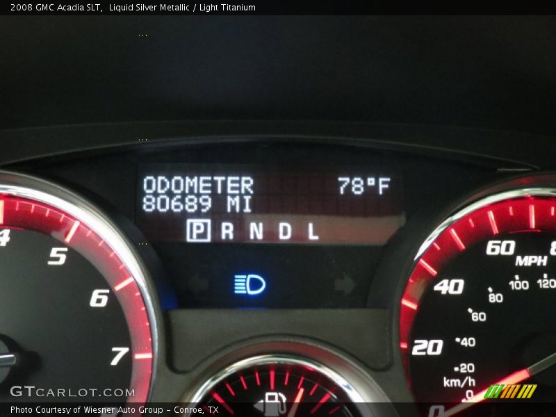 Liquid Silver Metallic / Light Titanium 2008 GMC Acadia SLT