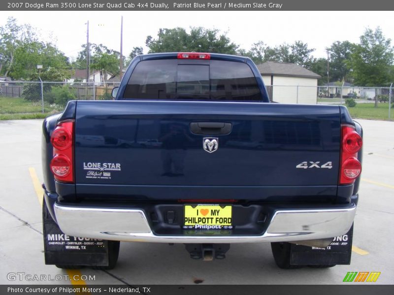 Patriot Blue Pearl / Medium Slate Gray 2007 Dodge Ram 3500 Lone Star Quad Cab 4x4 Dually